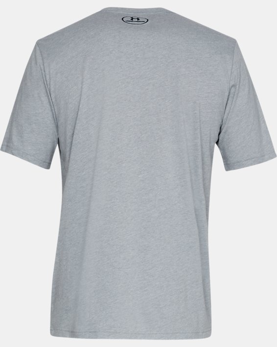 Men's UA Sportstyle Left Chest Short Sleeve Shirt, Gray, pdpMainDesktop image number 6